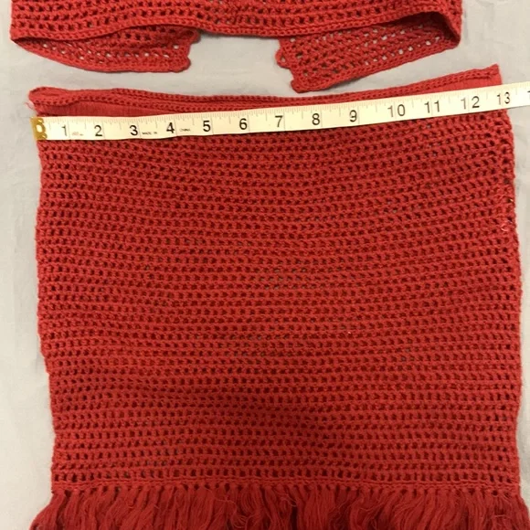 HAND KNITTED SET TOP AND SKIRT - XS - Picture 13 of 17